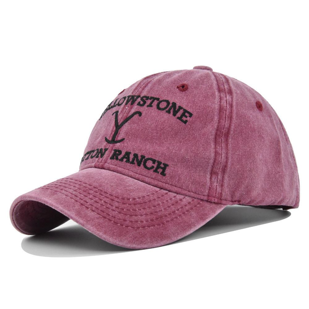 Retro Embroidered Washed Cotton Baseball Cap Adjustable Breathable Sun Hat