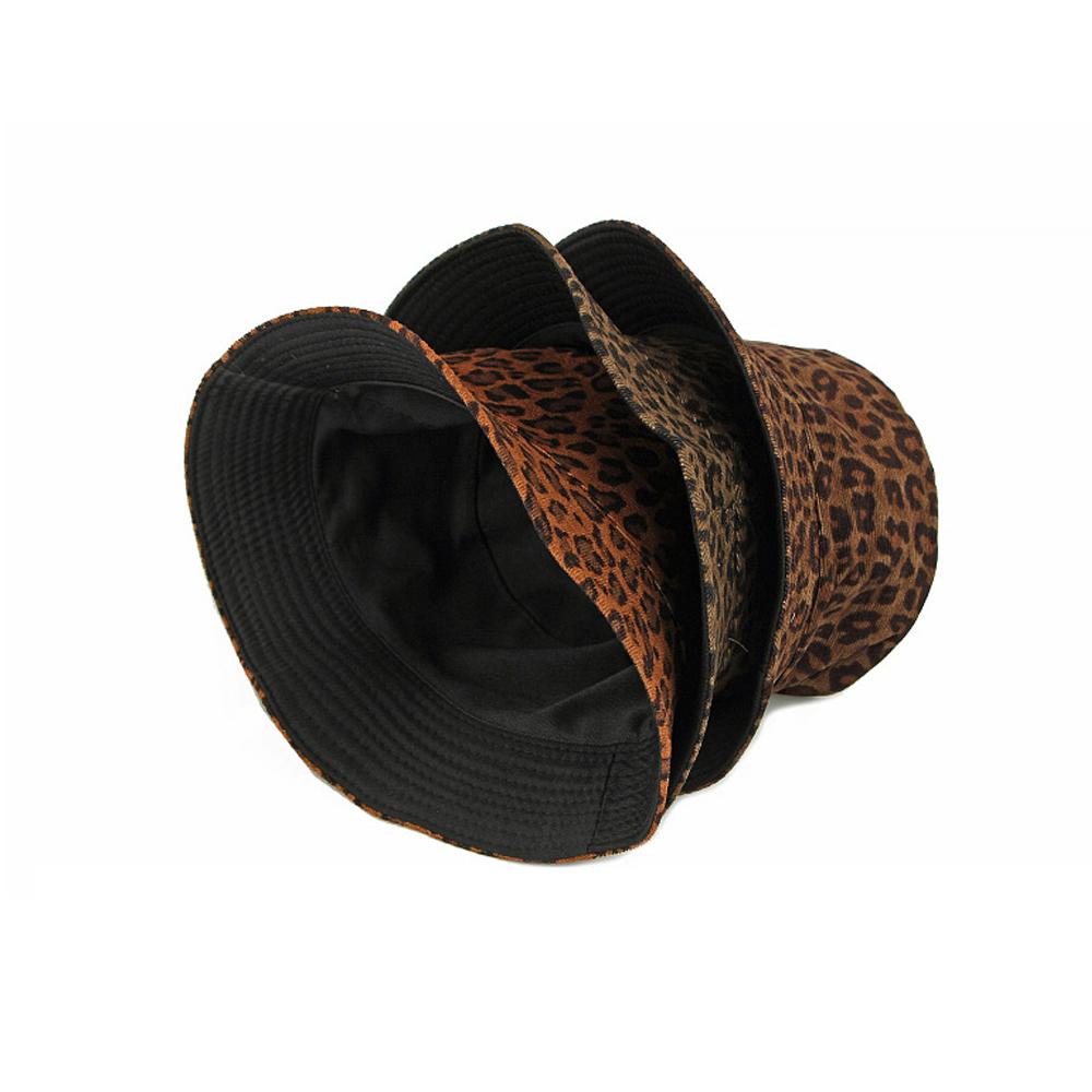 Damen Herbst Winter Leopard Fischerhut Outdoor Sonnenschutz Sonnenhut Eimerhut Basin Hut