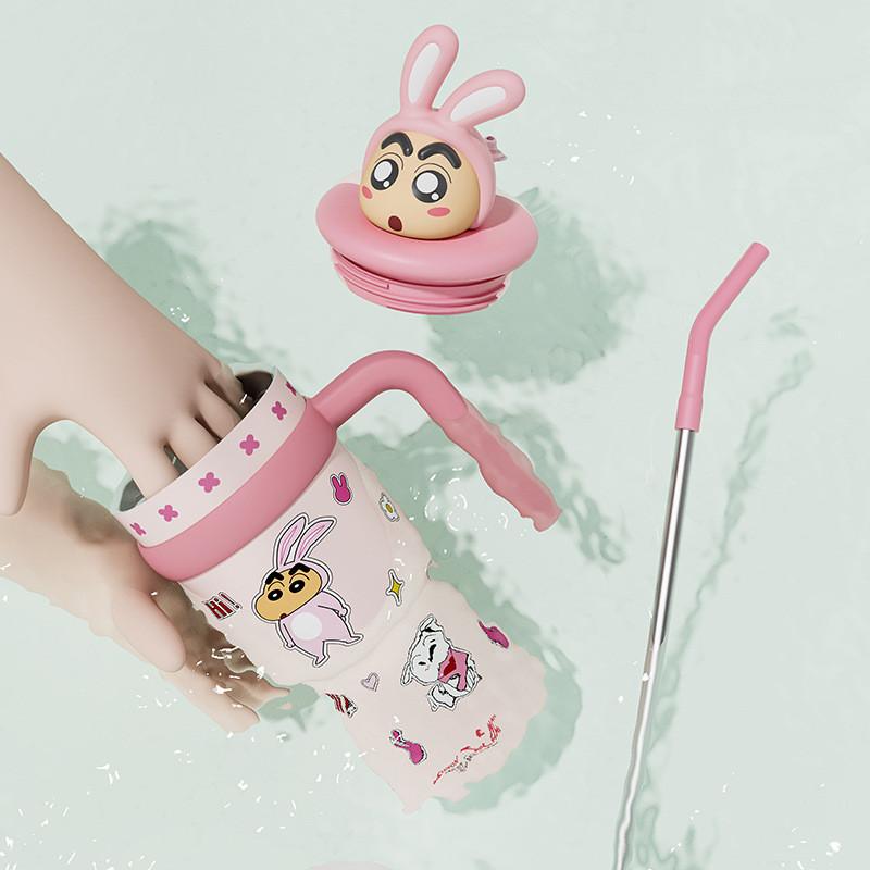 Crayon Shin Chan Insulated Water Bottle With Straw Large Capacity For Students And Gifts