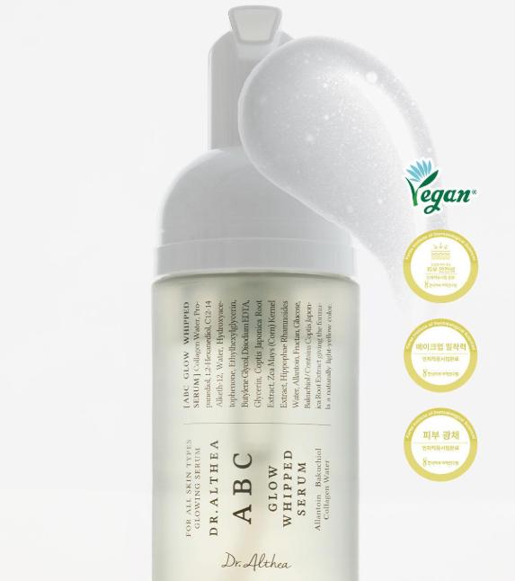 Dr. Althea ABC Glow Whipped Serum 100ml Hydrating Radiance Bubble Serum 1 ea