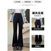 Black horseshoe pants women's pants spring and autumn new high-waisted and thin floor-mopping wide-leg pants suit small micro-flared pants
