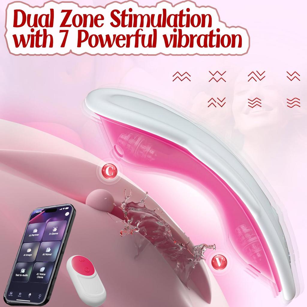 Mini Wearable Clit Vibrator for Women Rechargeable Waterproof APP Controlled Discreet Adult Toy Remote Couples Vibrating Stimulator