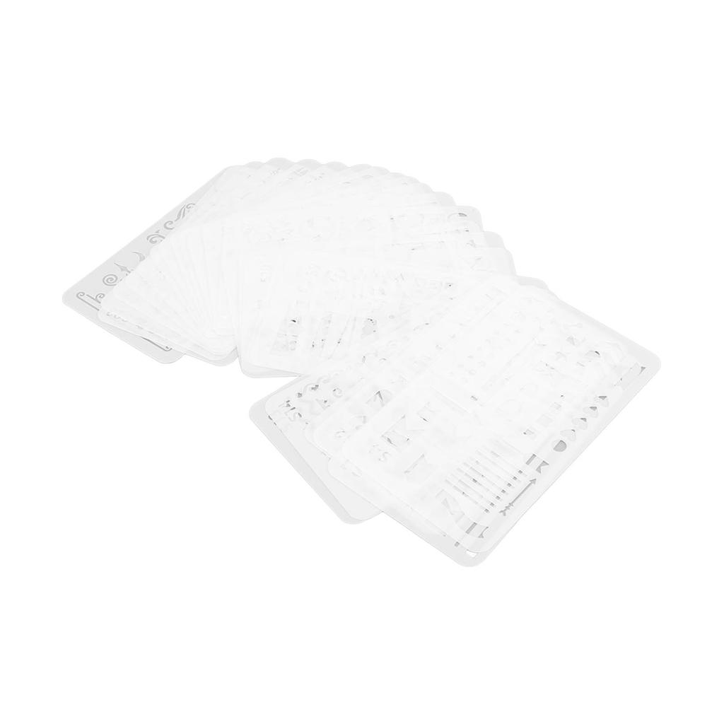 24 Stück Hohlmalvorlagen PET Kopierzeichenschablonenbretter für DIY Bastelarbeiten