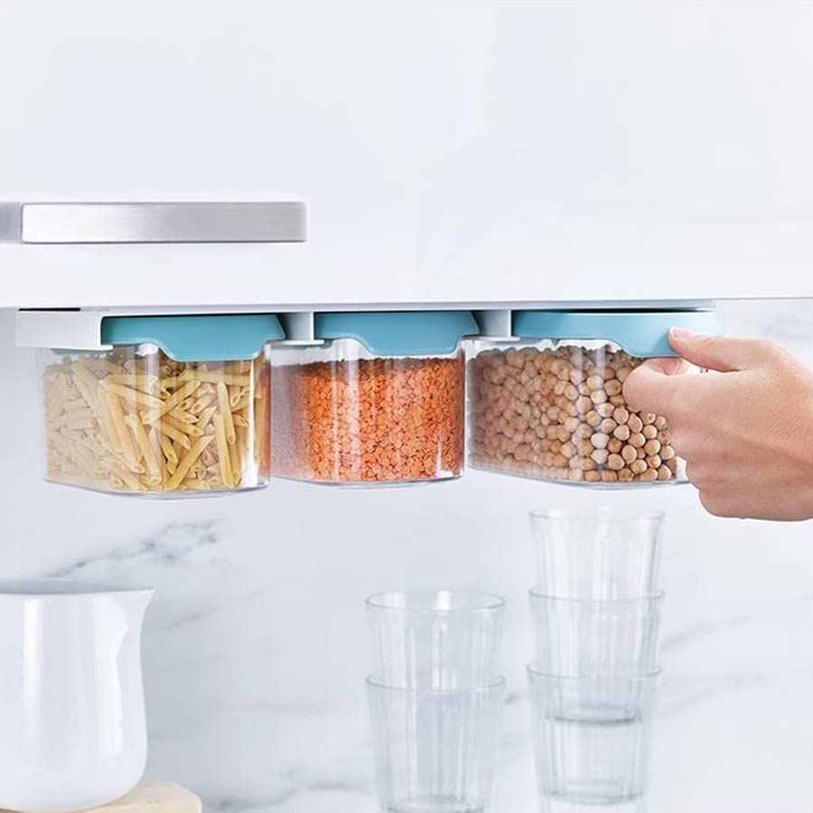 Joseph Joseph Storage Container Canister 900ml 3 Piece Set Light Opal 81111 [Genuine Product] Under-Cabinet (Cupboard Store)