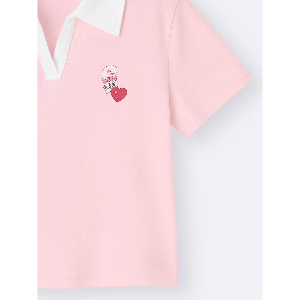 GU by Uniqlo Girls Cropped Polo Shirt Estabunny Jr