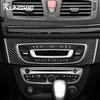 Real Soft Carbon Fiber Sticker For Renault Fluence Megane RS 2009 2010 2011 2012 2013 2014 2015 Car Central Control CD Trim