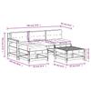 5 Piece Garden Lounge Set with Cushions Gray Solid Wood