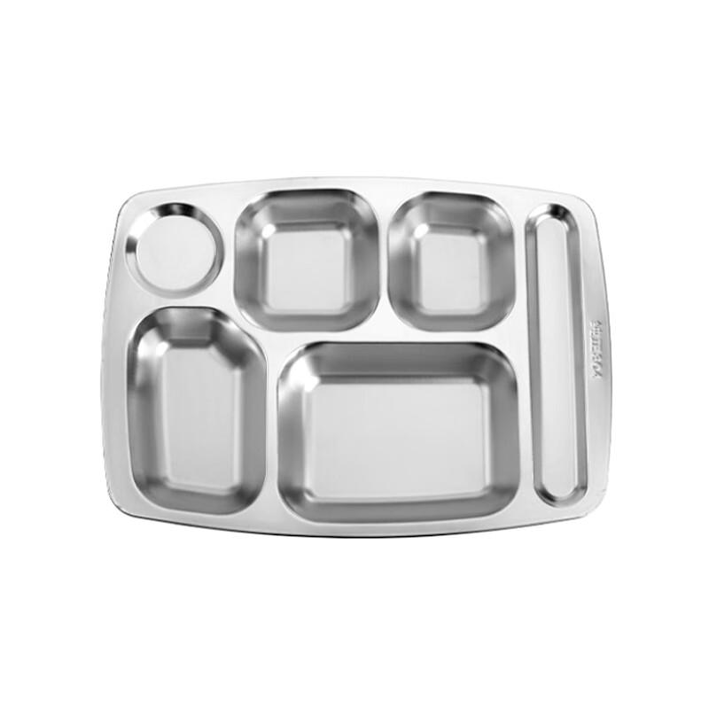 FU CHENG HANG 304 Stainless Steel 6-Compartment Meal Tray