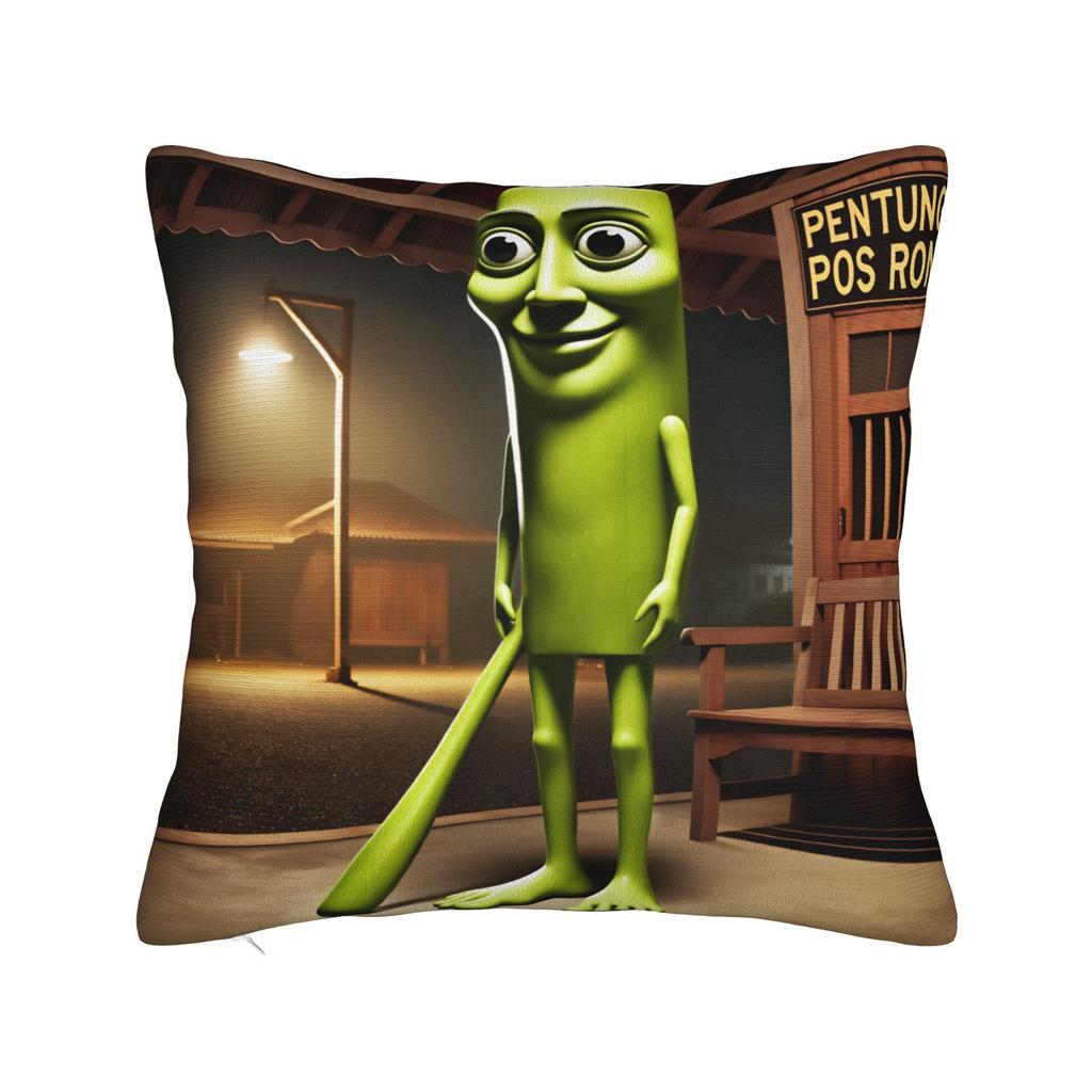 Pillow Cover Tung Tung Tung Sahur Bootleg Brainrot Italian Brainrot Meme Trendy Pillow Case For Living Room Chair Pillowcases