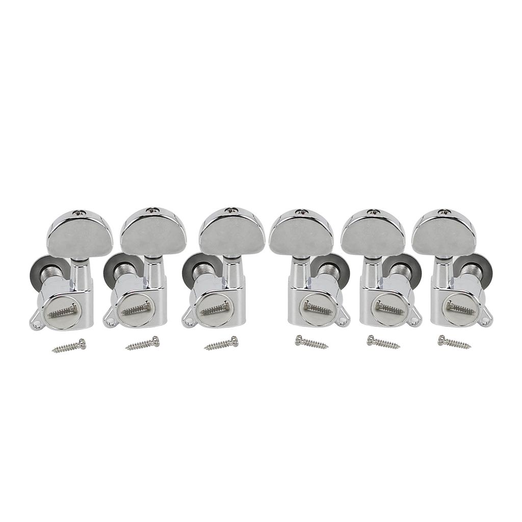 FLEOR 6PCS 3L3R Sealed Guitar Machine Heads Tuners Tuning Pegs Keys Chrome /Black