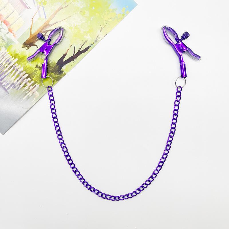 Metal Chain Nipple Milk Clips Breast Massage Clamps Adult Flirting Teasing Erotic Gadgets Bdsm Slave Sex Toys for Couples