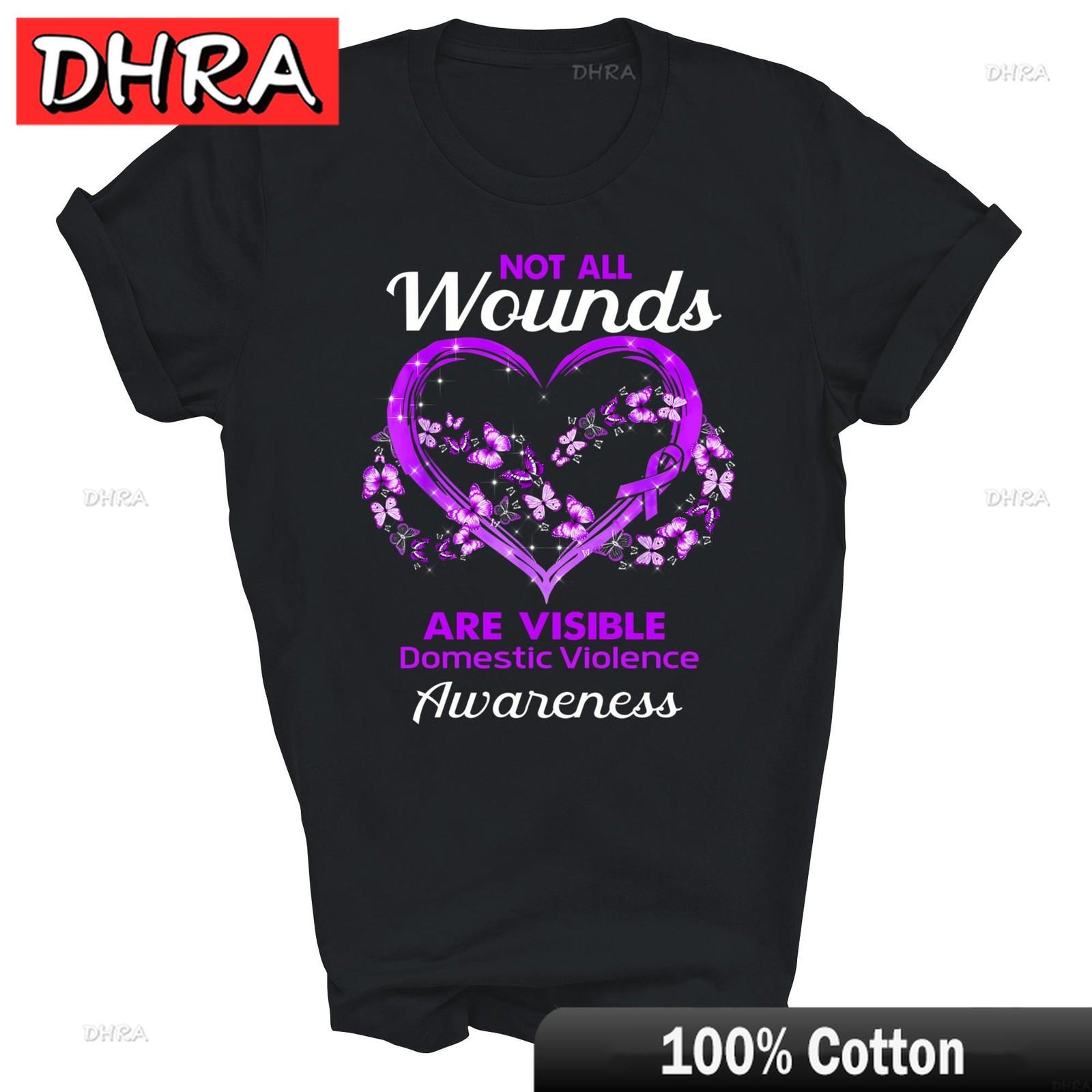 Domestic Violence Awareness Not All Wounds Are Visible Unisex Shirt Gift Casual Tees Shirts for Weekend Style TShirt GerUnisexy S