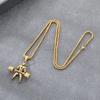Fashionable Fitness Muscular Man Necklace Barbell Hip-Hop Style Retro Blackened Weightlifting Men's Pendant
