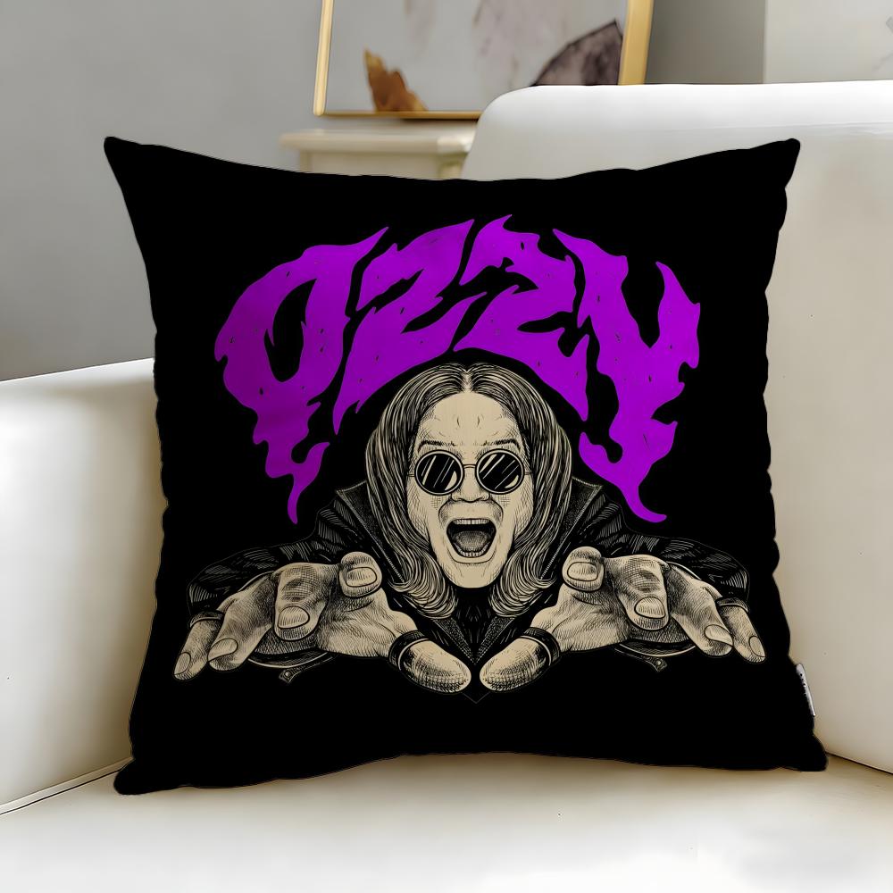 classic singer Ozzy Osbourne Cushion Cover Soft  EasyWash Pillow Case  Versatile for Couch Bed Travel and Office