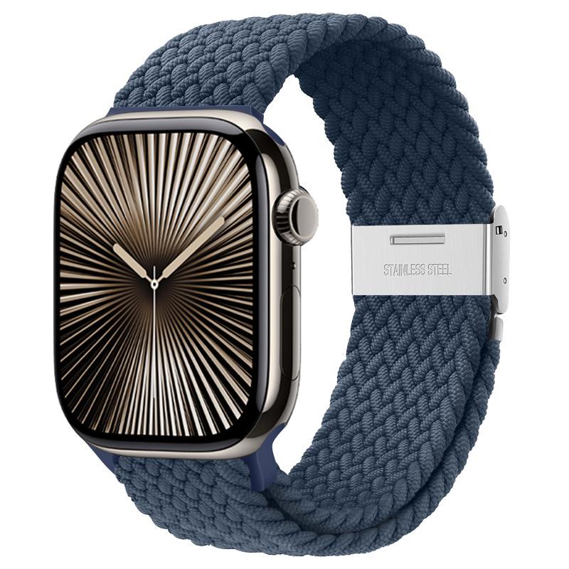 Strap For Apple Watch Band 46mm 45mm 44mm 49mm 40mm 41mm 42mm Braided Loop Correa Bracelet iWatch Series 10 8 9 7 5 Se 6 4 Ultra