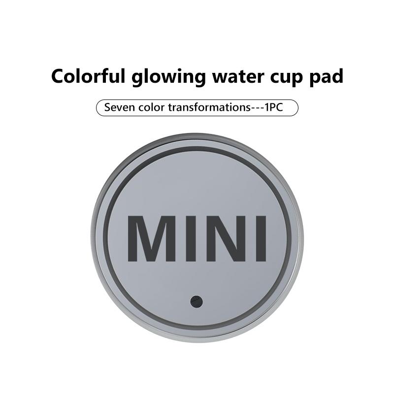 

For MINI Car Cup Holder Bottom Pad 7 Color luminous LED Coaster Cooper One S JCW Countryman R56 R50 R53 R55 F56 F55