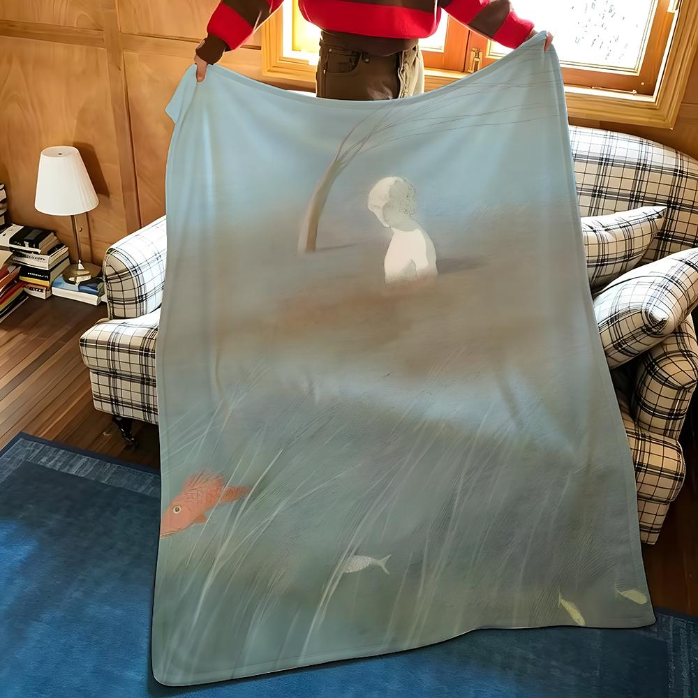 Artist L-Lisbeth Z-Zwerger Throw Flannel Cozy Print Blanket, Portable, Durable Machine Washable Cute Cool
