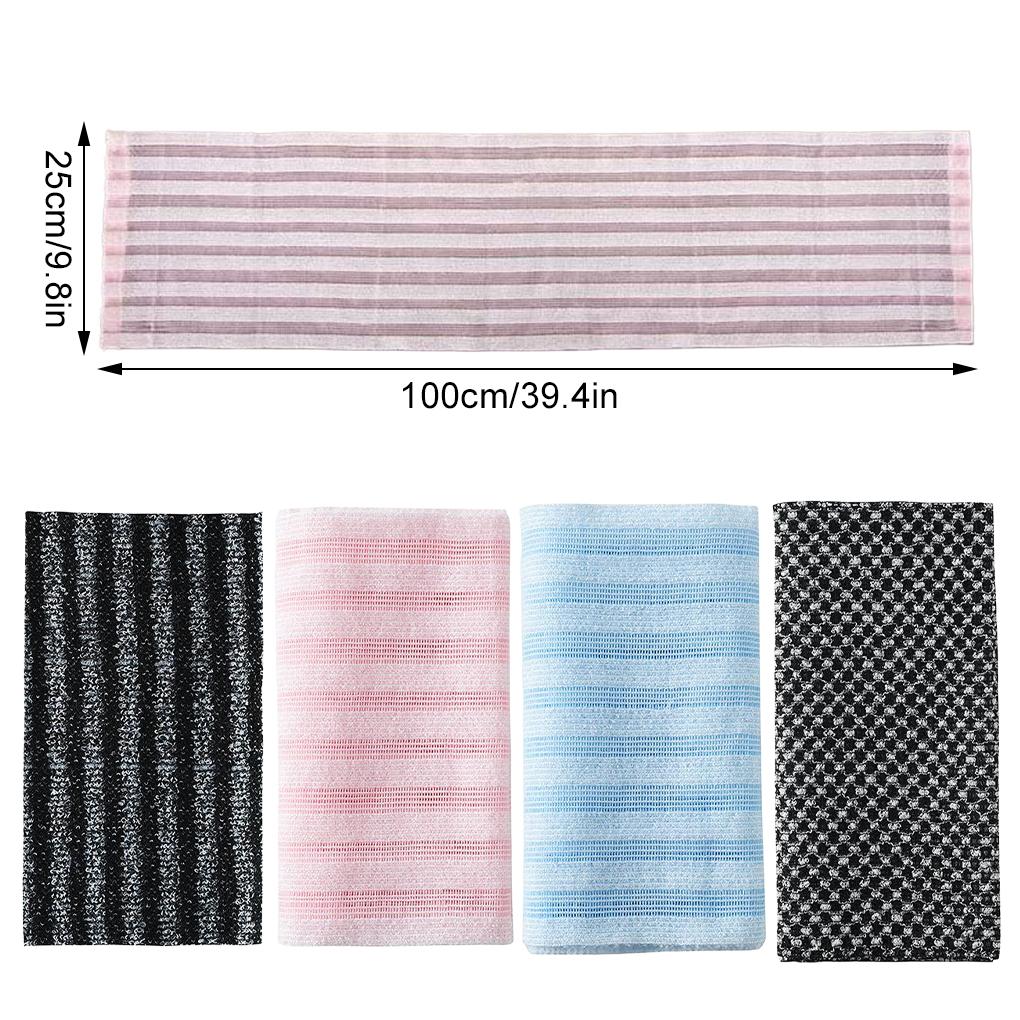 2pack/lot Blissal Shower Scrubber 25 100cm Extra Long Exfoliating Washcloth Exfoliating Shower Towel