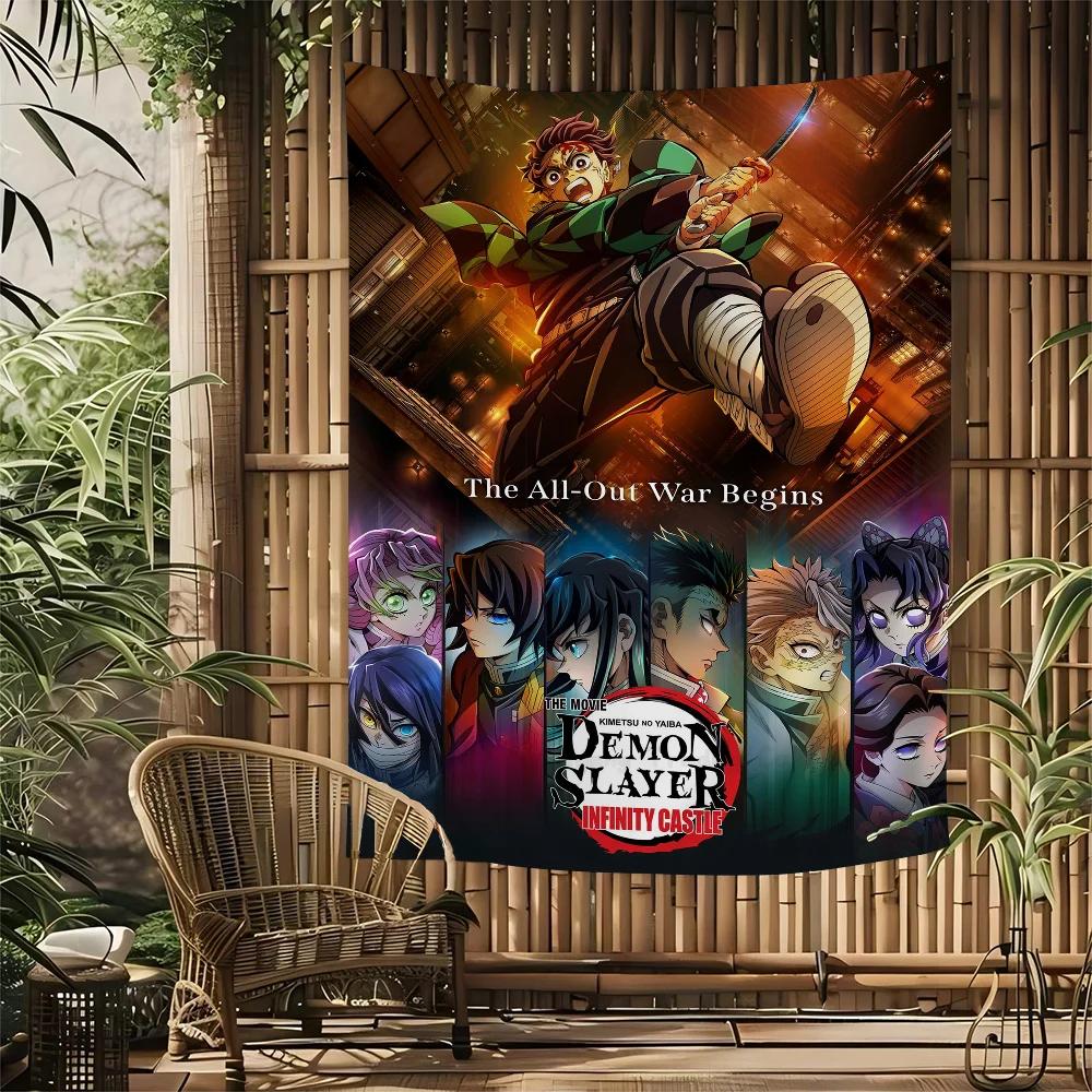 Anime Demon Slayer Cartoon Tapestry Art Science Fiction Room Home Decor Wall Hanging Home Decor