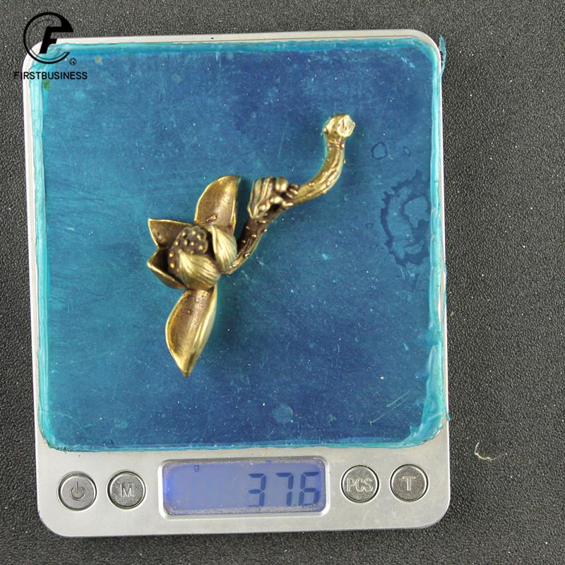 Antique Bronze Lotus Pen rack Desktop Decorations Incense Burner Vintage Copper Zen Tea Table Ornament Home Decor Crafts