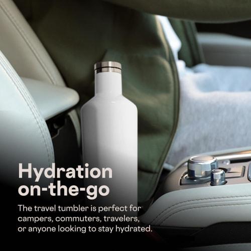 Corkcicle Vinnebago Insulated Stainless Steel Bottle/Thermos, 25 Oz, White, 2025GW