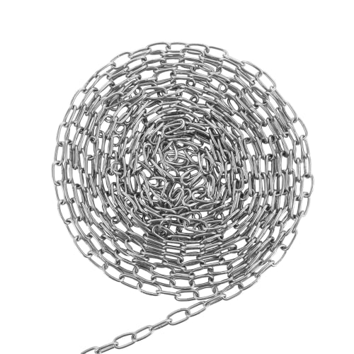 Yanuki Stainless Steel Chain, 2mm Wire Diameter, 10m Length, SUS304 Stainless Steel Link Chain, Parking Lot Security, Anti-Theft, Utility Chain, Pet P