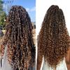 14-26"Goddess Locs Crochet Braids Hair Natural Synthetic Braiding Hair Extension Ombre River Faux Locs With Curly Hair Expo City