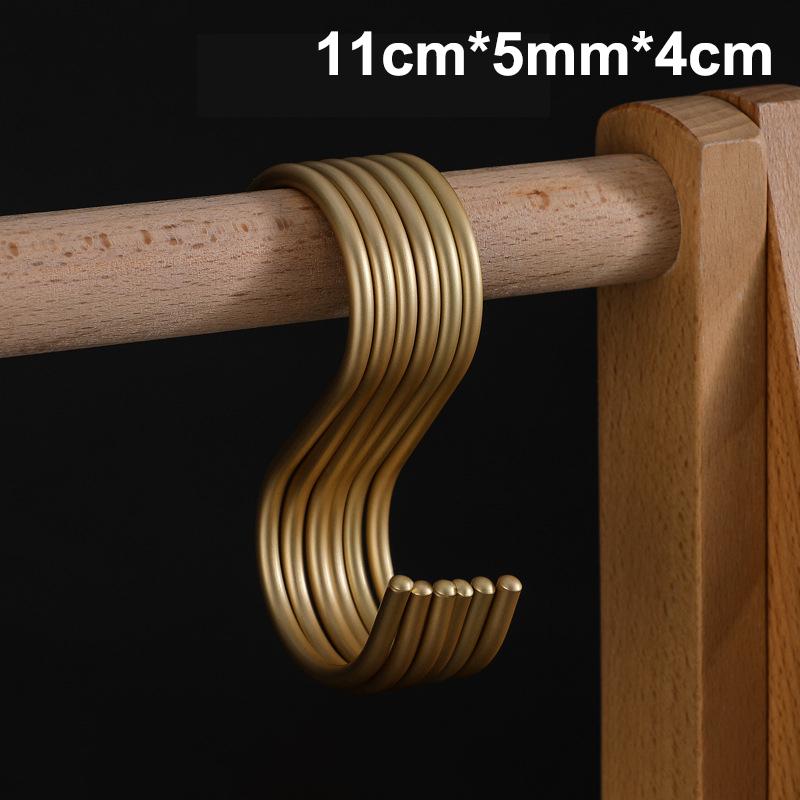 6Pcs Aluminium Alloy S Shape Hooks Practical Kitchen Railing Hanger Hook Clasp Holder Hooks For Hanging Clothes Handbag