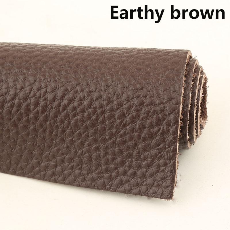 First-layer cowhide leather material, colored litchi pattern soft cowhide leather, handmade DIY fabric, 1.5mm thickness leather