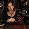 Halloween Gothic Cross and Building Set, Creative Brick Model Kit for Shelf Table Decor