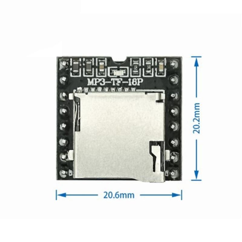 Compactly MP3 and WAV Player Module Board with Micros Card Slot for Quality Audios Playbacks and Flexible Storage