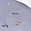 L147 European and American fashionable stainless steel geometric U-shaped necklace, women's design sense collarbone chain