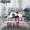 Set di biancheria da letto in poliestere con panda carino, per bambini, set di biancheria da letto per ragazzi, set di biancheria da letto per adolescenti, set di biancheria da letto king size
