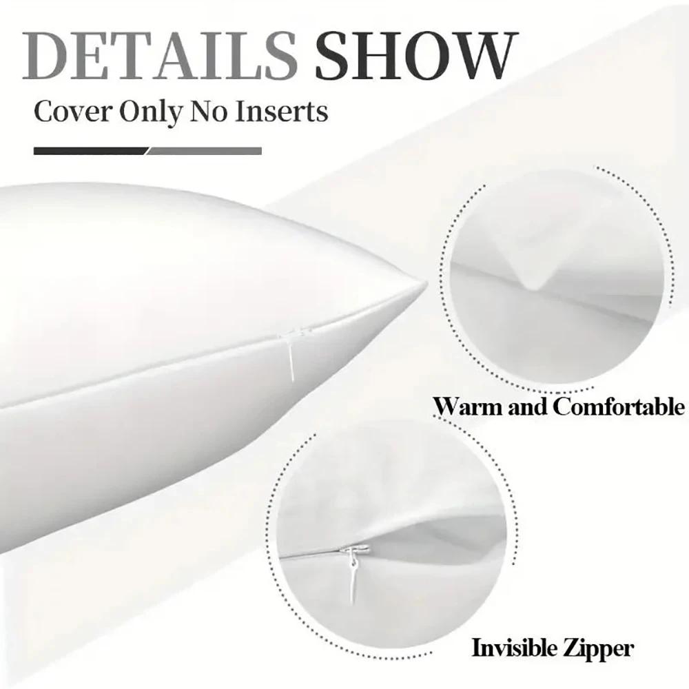 Coffee Bean Theme Pillow Cover Double Sided Design For Home Office Car Polyester Fabric Comfortable Skin Friendly