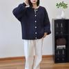 Loose and gentle wind soft waxy sweater jacket autumn and winter new twist crew neck lazy wind knitted cardigan