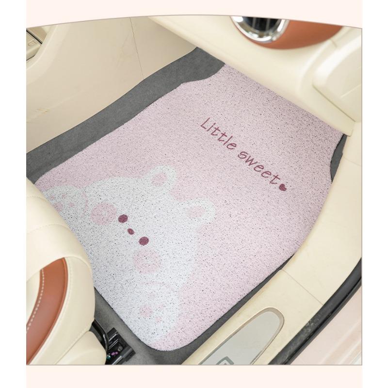 Cartoon Rabbit Wire Loop Car Floor Mat Universal Non Slip Durable