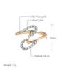New  Rose Gold With  Color Women Rings Micro-Wax Inlay Natural Zircon Wave Rings Fashion Wedding Fine Jewelry