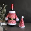 Christmas Decorations, Clothes, Hats, Wine Bottle Covers, Knitted Three-Dimensional Red Wine Set Table, Wine Bags