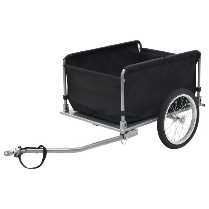 VidaXL Remorque de bicyclette Noir et jaune 65 kg