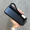 Luxury With Lanyard Clear For Magsafe Phone Case For 14 11 12 13 15 16 17Pro Max Shockproof Armour Wrist Strap Back Cover