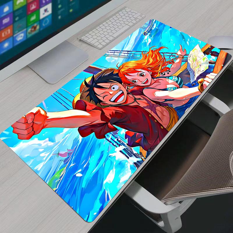 

Anime Mouse Pad HD Print Computer Gamer Locking Edge Mousepad XXL Keyboard PC Mice Mats Pad One Piece Luffy For LOL Csgo 30x60x0.2cm