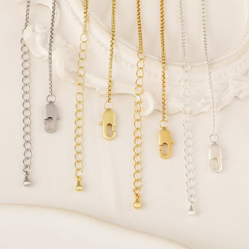 Yaoquan 18K Gold-Plated Square Pearl Chain Necklace: Non-Fading, Color-Preserving, Fashionable Clavicle Accessory.