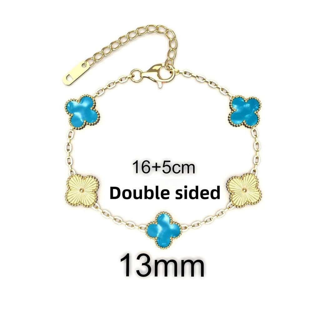 13MM Titanium Steel Four-leaf Clover Bracelet Small Fresh Fashion Petals 18K Does Not Lose Color Ladies Bracelet