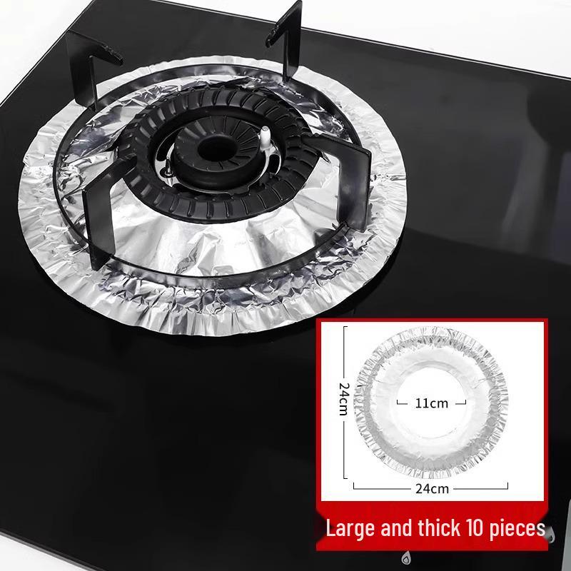 

Thickened Gas Stove Anti-Oil Pad: Round Tin Foil Protective Cover