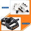 1 Pair Aluminum Alloy Anti-slip Bicycle Pedal with Reflective Strips Bike Parts