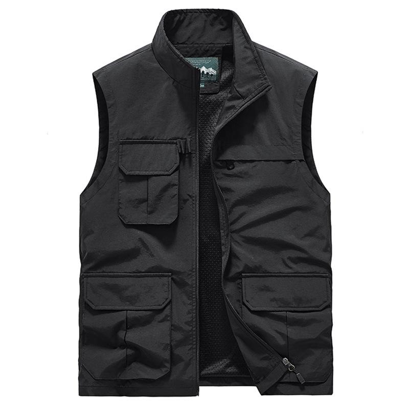 Outdoor Vest Men's Multifunctional Pocket Vest Fishing Vest Casual Thin Photography Vest Coat