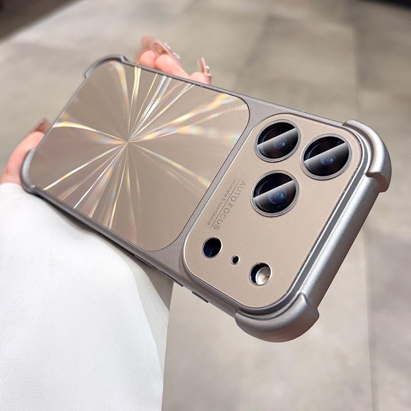 New 6D Colorful Laser Aurora Hard PC Case For For Iphone 17 16 1 14 13 Pro Max Air Soft Bumper Shockproof Glass Camera Cover