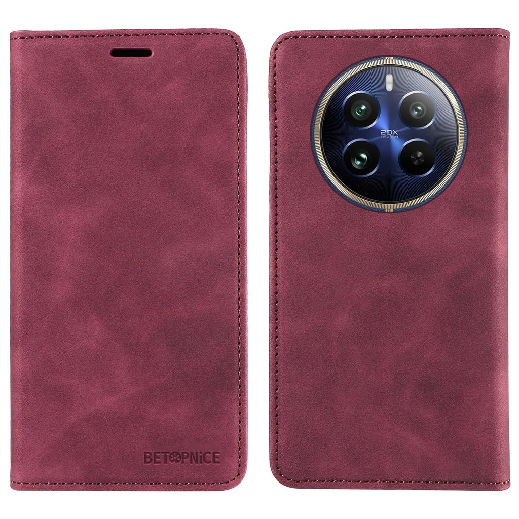 BETOPNICE 003 For Realme 13 Pro 5G (Global)/13 Pro+ 5G (Global)/P1 Pro 5G/12 Pro+ 5G/12 Pro 5G Wallet Case Leather Phone Cover Stand