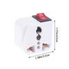 LED Indicator WSA-6 Electrical Plug Adapter US 2 Pin Plug Adapter Converter AC100~250V 10A With Main On/Off Switch