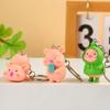 Pack Of 7 Pig Keychains Animal Keyring Pendant Colorful Bag Charm Accessory Wallet Handbag Ornament for Women Girls